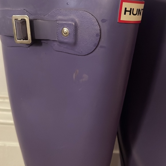 Hunter Women’s Original Tall Gloss Rain Boot- Purple size US 8- EUR 38 - Picture 3 of 5